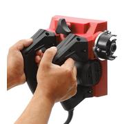 Pialla elettrica a parete, 1300 W, pialla a rullo portatile con cavo da 1-4 mm, regolabile per vernice e stucco in cantiere, aspirazione della polvere (nero e rosso)