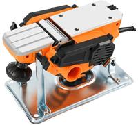Pialla elettrica manuale, smussatrice per legno portatile, con supporto ribaltabile e piano di guida, per lavori di falegnameria e progetti fai da te.
