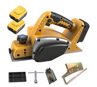 Pialla Elettrica Portatile Senza Fili Con Due Batterie, Larghezza Di Taglio 82 Mm, Pialla Elettrica Brushless Da 15000 Giri/min, Per Falegnameria, Carpenteria, Fai Da Te Domestico