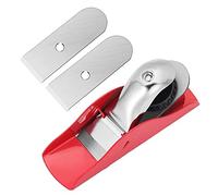 Pialla manuale for la lavorazione del legno, piallatrice for, mini pialla con 2 lame di ricambio, a blocco regolabile for artigianato in