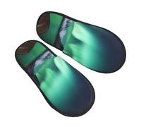 Pianelle Aurora Boreale Moda Pantofole Antiscivo Scarpe Di Cotone Per Unisex Esterno Invernale L