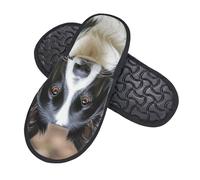 Pianelle Border Collie Morbide Scarpe Da Casa Eleganti Cotone Pantofole Per Unisex Hotel Esterno L