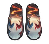 Pianelle Lava Dragon Calde Ciabatta Con Pelo Eleganti Ciabatte Da Casa Per Coppia Donna Uomo L
