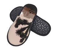 Pianelle Paesaggio Mattutino Dell'Alba A Joshua Tree Comode Scarpe Da Casa Lavabili Scarpe Di Cotone Per Unisex Casa Interno L