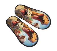 Pianelle Selfie Dei Dinosauri Comode Cotone Pantofole Lavabili Scarpe Di Cotone Per Esterno Hotel Casa L