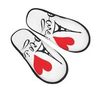 Pianelle Torre Eiffel Di Parigi Con Cuore Rosso Moda Ciabatte Comode Scarpe Di Cotone Per Hotel Casa Interno M