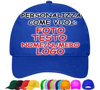 PIANETA AFFARI Cappellino da Bambino con Stampa Personalizzato Cappello Baseball Regolabile (Royal)
