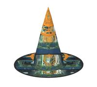 Pianeta arancione, bussola Halloween streghe cappelli strega fasce per capelli cappello mago accessori costume cosplay per feste in maschera pieghevole 1