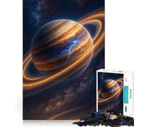 Pianeta con anelli e fulmini nello spazio - Puzzle da 1000 pezzi per adulti - Gioco di logica - Serene Time - Taglio preciso - Regalo di Natale (50x75cm)