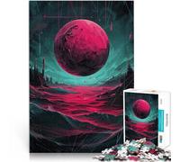 Pianeta Cremisi Puzzle da 1000 pezzi per adulti Aiuta il cervello ad allenare i giocattoli che creano dipendenza per coltivare la pazienza Un'opera d'arte 38x26cm