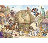 Pianeta dei Gatti Puzzle 1000 Pezzi,Antistress,Sfida Impossibile,Idea Regalo Kitten,Adulti E Ragazzi,Decorazione Casa,Cartone Di Qualità,Gioco Educativo,dai 14 Anni 38x26cm