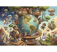 Pianeta dei Gatti Puzzle 1000 Pezzi,Sfida Impossibile,Antistress,Decorazione Casa Kitten,Idea Regalo,Adulti E Ragazzi,Cartone Di Qualità,dai 14 Anni,Gioco Educativo 70x50cm