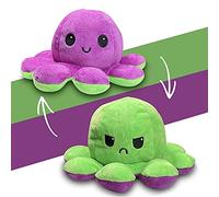 PIANETA Polpo Peluche Reversibile - Simpatico Regalo per Bambini, Ragazze, Ragazzi - Disponibile in 4 Colori (Verde / Viola)