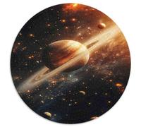 Pianeta Saturno Puzzle 1000 Pezzi Rotondo Carta Puzzle per Adulti Spazio Galassia