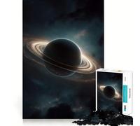 Pianeta simile a Saturno con anelli luminosi - Puzzle da 1000 pezzi per amanti dello spazio ideale per adolescenti gioco di logica gioco di gruppo taglio di precisione regalo pensato con cura