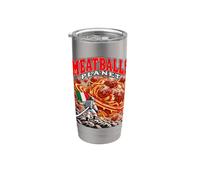 Pianeta Spaghetti e Polpette Bicchiere termico in acciaio inox doppia parete
