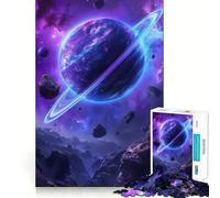 Pianeta viola nel puzzle cosmico da 1000 pezzi per ragazzi, stimolante per la mente, divertimento per tutta la famiglia, bordi precisi, regalo memorabile (38x52cm)