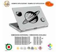 Pianeti cosmo planet adesivo notebook tablet sticker pvc cropped black white