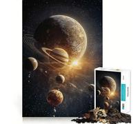 Pianeti e anelli nello spazio profondo - Puzzle da 1000 pezzi per adulti - Gioco di logica - Rilassante - Immagine da assemblare - Articolo ideale per i desideri di Babbo Natale (50x75cm)