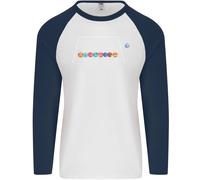 Pianeti Gioco Astronomia Spazio Divertente Universo Uomo L/S Baseball T-Shirt