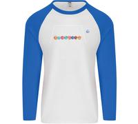 Pianeti Gioco Astronomia Spazio Divertente Universo Uomo L/S Baseball T-Shirt