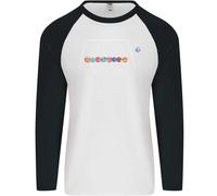 Pianeti Gioco Astronomia Spazio Divertente Universo Uomo L/S Baseball T-Shirt