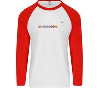 Pianeti Gioco Astronomia Spazio Divertente Universo Uomo L/S Baseball T-Shirt