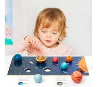Pianeti Jigsaw Puzzle Sistema Solare Board Training Astronauta Thinking Wooden