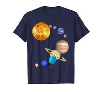 Pianeti nel Sistema Solare con Plutone - Scienza Maglietta, Uomo, Navy, XXL