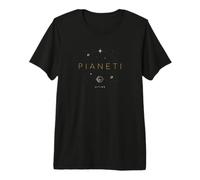 Pianeti Scritta Musicale Uomo Donna Maglietta Premium