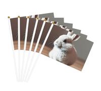 piangere coniglio bianco Stampa Facilitazione Portatile Bandiera leggera Parata Home Decor Eventi Uso Versatile