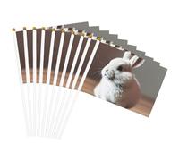 piangere coniglio bianco Stampa Facilitazione Portatile Bandiera leggera Parata Home Decor Eventi Uso Versatile