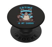 Piangere è il mio procione cardio PopSockets PopGrip Adesivo