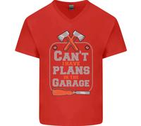 Piani In Garage Falegname Fai Da Te Professionista Uomo T-Shirt In Cotone A V