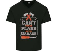 Piani In Garage Falegname Fai Da Te Professionista Uomo T-Shirt In Cotone A V
