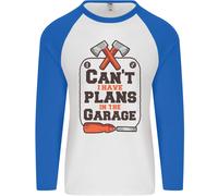 Piani IN The Garage Carpenteria Fai da Te Artigiano Uomo L/S Baseball T-Shirt