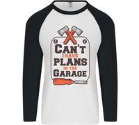 Piani IN The Garage Carpenteria Fai da Te Artigiano Uomo L/S Baseball T-Shirt
