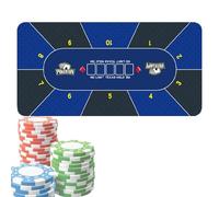 Piani per tavoli da poker, copertura per tavoli da gioco - Tappetino da poker Texas Hold'em 120x60 cm,Copritavoli per carte antiscivolo per feste di poker, raccolte fondi, raduni, feste a