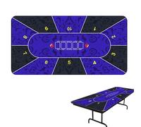 Piani per tavoli da poker, copertura per tavoli da gioco - Tappetino da poker Texas Hold'em 120x60 cm - Copritavoli per carte antiscivolo per feste di , raccolte fondi, raduni, feste a tema, sera