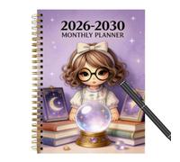 Pianificatore Annuale Agenda Calendario con Rilegatura a e Linguette | Planner Pluriennale 2026-2030 Per Studenti, Scuola, Università, Ufficio, Casa, Lavoro, Studio, Appuntamenti