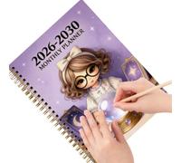 Pianificatore Annuale Agenda Calendario con Rilegatura a e Linguette | Planner Pluriennale 2026-2030 Per Studenti, Scuola, Università, Ufficio, Casa, Lavoro, Studio, Appuntamenti