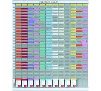 Nobo T-Card Kit - Planner annuale 13 col. 54 slot