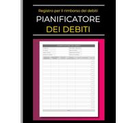 Pianificatore dei Debiti: Registro pratico per pianificare e monitorare pagamenti, rate e il rimborso dei debiti. Include schede per prestiti, carte ... finanziamenti per privati e piccole imprese.