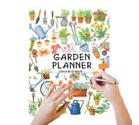 Pianificatore di giardinaggio, libro di giardinaggio - Libro completo del giardino di ortaggi | Notebook per la pianificazione del giardinaggio per il tracker di per per piante da 12 mesi per cortile