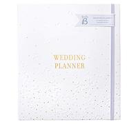 Pianificatore di matrimonio Busy B - Bellissimo organizzatore di matrimonio a spirale in bianco e oro con 6 sezioni a linguetta e tasche portaoggetti. Un regalo di fidanzamento perfetto, Taglia Unica