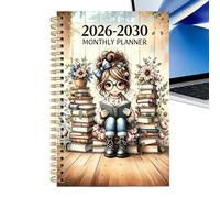 Pianificatore Mensile 5 Anni 21x14 cm 2026-2030 60 Quaderno a Rilegatura a | Blocco Note per Cose da e Pianificazione Per Casa Scuola Ufficio Studio Dormitorio Appartamento