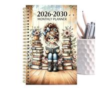 Pianificatore Mensile 5 Anni 21x14 cm 2026-2030 Quaderno Mensile a | Agenda Organizer e Tracker Abitudini per Bambini e Adulti per Casa Ufficio Studio Dormitorio Scuola e Lavoro