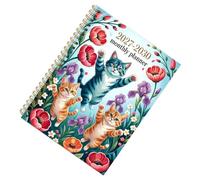 Pianificatore multiannuale mensile settimanale in , calendario O | Planner annuale con animali 2027-2030, calendario con copertina rigida per agenda, appuntamento, ufficio, scuola, aula