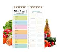 Pianificatore Pasti Settimanale E Lista Della Spesa | 52 Pagine Quaderno di Tracciamento Settimanale - Preparazione Pasti E Lista Spesa - per Alimentazione Sana Perdita di Peso Frigorifero Parete Fami