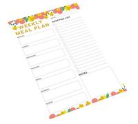 Pianificatore Pasti settimanale - Pianificatore Pasti con lista della spesa - Blocco note per frigorifero da cucina Blocco note - Lama ritagliata con magnete per frigorifero 60